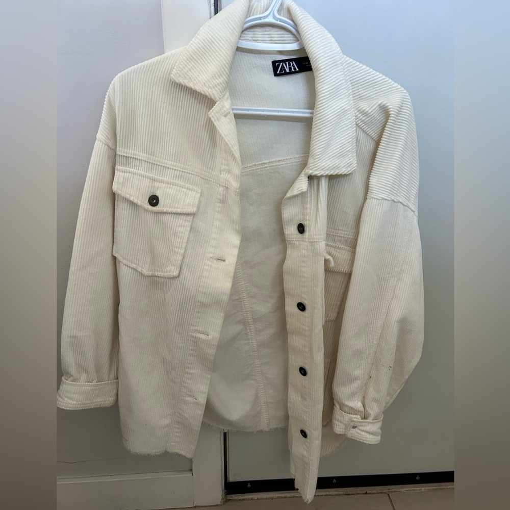 Zara cream corduroy jacket